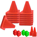 Versatyle Heavy Duty Agility Training Cones (2 in, 6 in, 9 in, 12 in, 28 in) for Sports, Kids Coaching, Multipurpose Field Marker Cones, Soccer, Basketball Drills, Bike, Motorcycle, Traffic Training - style: 6in, Orange