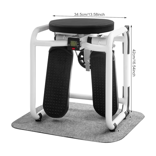 Mini Twist Stepper Multi-Function Stepper Fitness Machine with Seat | Step Machine with Resistance Bands, Fitness Exercise Waist Twist Machine for Full Body Workout