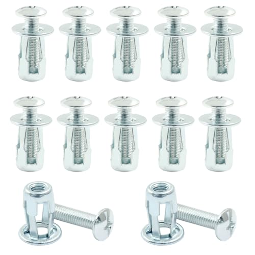 Waziaqoc 12Pcs M6 x 25 Hollow Door Anchor, Petal Expansion Nuts | Cavity Fixing Door Anchor, For 0-5 mm Door Extra, Aluminium Cladding Sheet Pipe, Iron Sheet, 12 x 18 mm - size: M6 x 25