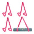 PATIKIL Yoga Mat Strap, Adjustable Yoga Mat Carrier Straps Sling Cotton Anti Slip Mat Holder Stretching Band - color: Fuchsia