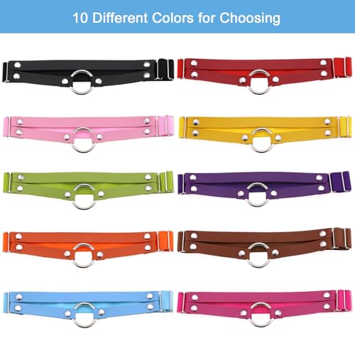 Adjustable O-ring Leg Garter, Elastic Thigh Garters Belt for Women, 1 Pair - color: Blue