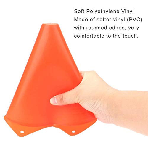 Soccer Cones (7 Inch 25 Pack), Agility Training Sports Cone Plastic with Carry Bag for Football Basketball Drills Field Markers, - color: 5 Colors