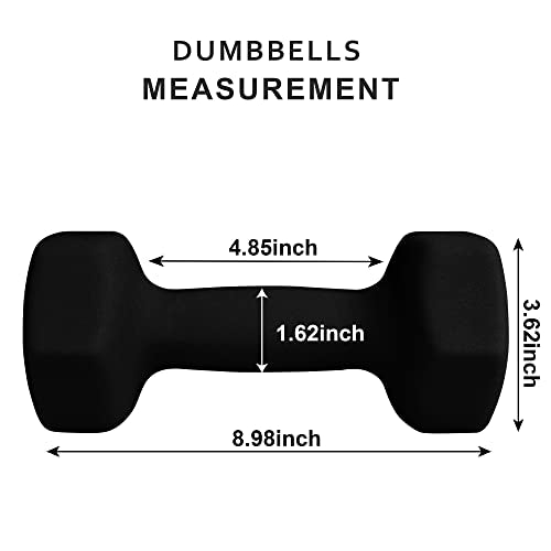 Balelinko Home Gym Equipment Workouts Strength Training Weight Loss Pilates Weights Yoga Sets Weights for Women, Men, Seniors and Youth - color: Black, style: 9 LB, Pair