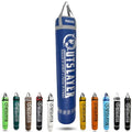 Outslayer Muay Thai Kickboxing Heavy Punching Bag – 6ft 130 lb – Made in USA – for MMA, Boxing & Training - color: Blue/Grey, size: With Bottom D-Ring