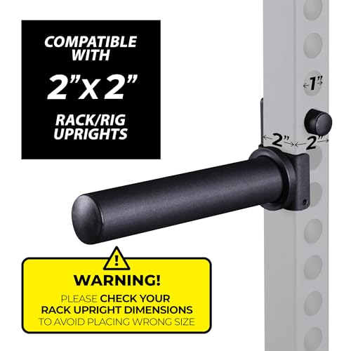 AmStaff Fitness Olympic Weight Plate Holder for Power & Squat Racks – Fits 2x2, 2.33x2.33, 3x3 Inch Tubes, 1" Hole – Storage Horns for Weight Plates on Power Rack – Pair - style: 2"x2" Tube Racks