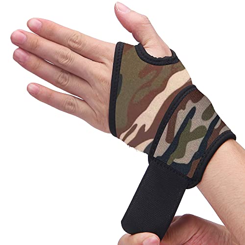 Wrist Brace for Carpal Tunnel, Breathable and Adjustable Wrist Support Brace for Arthritis and Tendinitis, Wrist Compression Wrap for Pain Relief, One Size Fits Left or Right Hand – Single - color: Camo
