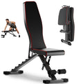 ALSO GO Adjustable Weight Bench, Workout Benches with Leg Extension, Foldable Incline Decline Bench Press, Roman Chair, Full Body Strength Training Equipment for Home Gym - color: Sport Black