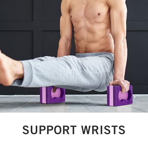 Microdry Sure-Grip Yoga Blocks Collection - color: Purple/Pink