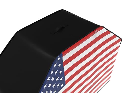 52" Heavy Duty Waterproof Gas Grill Cover fits Weber Char-Broil Coleman Gas Grill (52"x22"x40") Black, American Flag. - color: American Flag, size: 52"