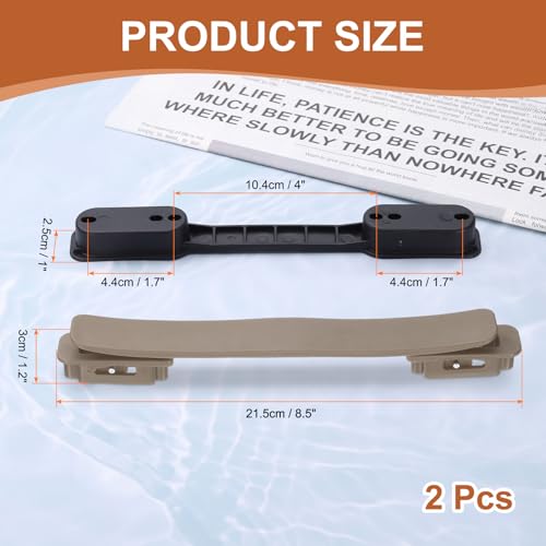 uxcell 2 Pcs Luggage Handle Replacement 8.5 Inch Suitcase Handle Carry Strap Plastic Pull Handle Grip Luggage Replacement Parts with Screws for Suitcase Box Luggage Case, Brown - color: Brown
