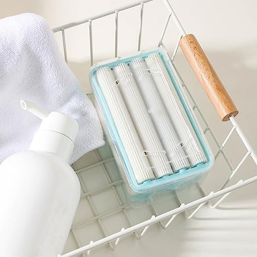 Ciieeo Soap Box with Foaming Roller Soap Dish Holder 4.80 Inch for Bathroom Kitchen Bar Storage Keeps Dry and Clean