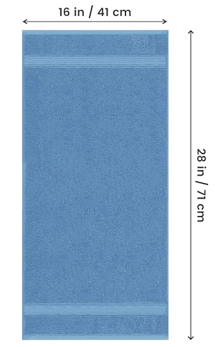 Utopia Towels 6 Pack Premium Hand Towels Set, 16 by 28 inches, 100% Ring Spun Cotton, Ultra Soft and Highly Absorbent 600GSM Towels for Bathroom, Gym, Shower, Hotel, and Spa, Electric Blue - color: Electric Blue, size: 6 Hand Towels