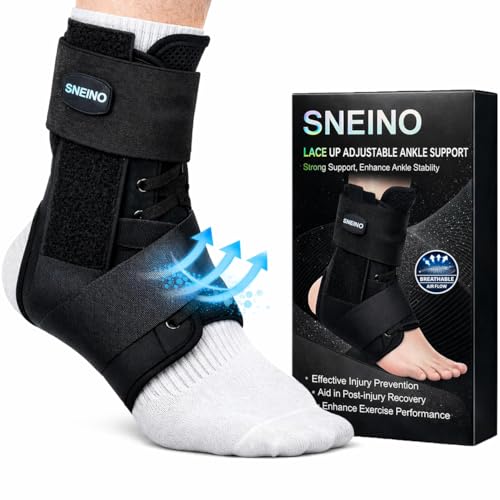 Lace up Ankle Brace for Women & Men - Ankle Support Brace for Sprained Ankle, Ankle Stabilizer for Achilles,Tendon,Sprain,Injury Recovery, Sports, Running, Basketball, (X-Large) - size: X-Large