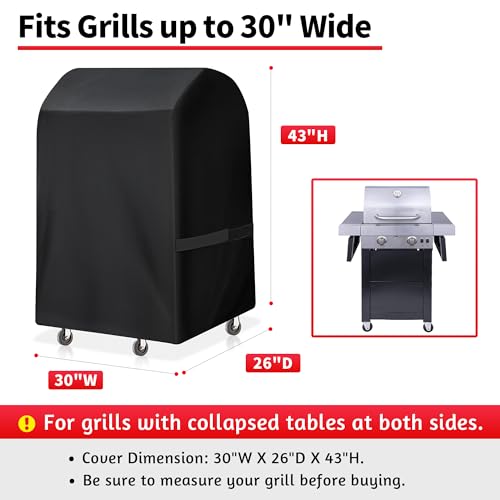 NEXCOVER Grill Cover- 30" Waterproof BBQ Grill Cover, Barbeque Cover Grill Cover for Outdoor Grill, UV Resistant Dustproof Barbecue Smoker Cover. - size: 30"