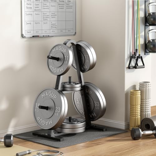 Weight Plate Rack 400LBs, Weight Tree Holder for Home Gym, Barbell & Bumper - size: for Standard Weight Plate
