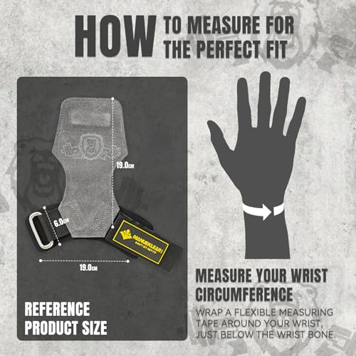 MANUEKLEAR Gym Straps Weight Lifting, Double Leather Lifting Straps for Men Deadlift with Cushion Wrist Loop, Gym Lifting Wrist Wraps for Weightlifting - color: One Size - Gray