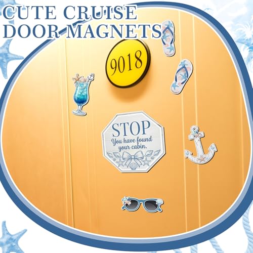 Kanayu 6 Pcs Shell Cruise Door Decorations Magnetic Large Ship Decorations Magnets Anchor Cruise Decor Car Fridge Magnet Decal for Carnival Stateroom Door - style: Shell