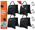 Eurmax USA 4Pcs Pack Water Weight Bags for Light Stand Photography Video Equipment,Heavy Duty Saddlebag for Backdrop Stand,Photo Tripod,Canopy,Umbrella Base,Fishing Chair,Picnic Table and etc(Black) - color: 4pcs-black, style: water