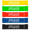 Serious Steel Fitness Mini Resistance Loop Bands | Rehab and Prehab Stretch Bands | 12" Exercise Workout Bands (Sets of 5 Pack and Sets of 10 Pack Trainer Options Available!) - color: 10" Mini Bands