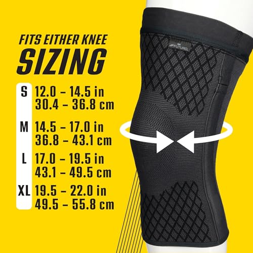 FUTURO Premium Compression Knee Sleeve with Stabilizers, Removable Stabilizers, Advanced Customizable Compression Sleeve, for Mild Arthritis, Swelling, Soreness, Sprains, and Strains, Large - size: Large