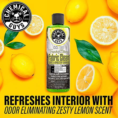 Chemical Guys Foaming Citrus Fabric Clean Carpet & Upholstery Cleaner (Car Carpets, Seats & Floor Mats), Safe for Cars, Home, Office, & More, Extra Large Size 32 fl oz, Citrus Scent - CWS20332 - size: 32 Fl Oz (Pack of 1)