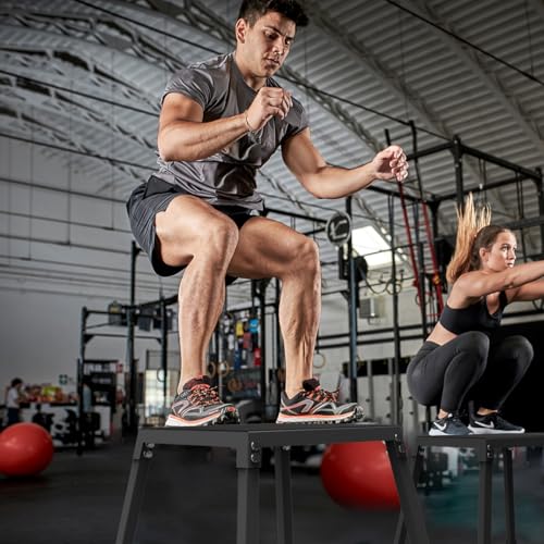 Hipicute Plyo Box Jump Platforms, 12 Inch Single Jumping Box for Men and Women for Home Gym,Black
