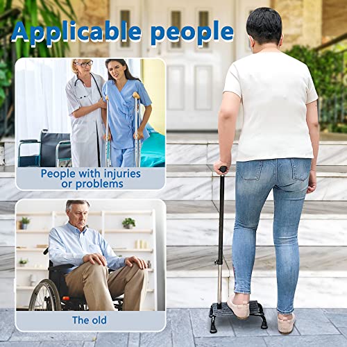Stair Climbing Assist Cane Half Steps for Seniors Elderly Stair Lifts Walker Device Walking up and Down Step, Stair Mobility Aid Climber Portable Helper Support Stability Stick Non-Slip Base