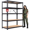 72" H Garage Storage Shelves,Storage Shelves Heavy Duty,2400LBS Metal Shelving Units,Adjustable Garage Shelving Heavy Duty for Garage Storage,Warehouse,16"x35.5"x72 - size: 72" H x 35.5" W x 16" D