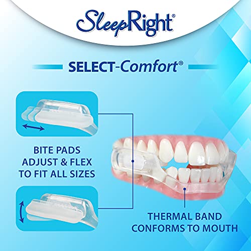 SleepRight Select-Comfort Night Guard for Teeth Grinding & Bruxism | Protects teeth from nighttime grinding and clenching. No boil custom fit design with secure comfort.