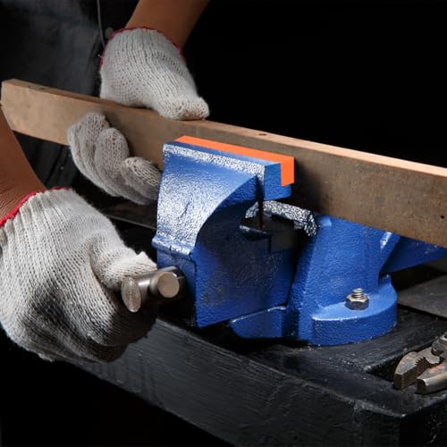 4.5" Soft Jaws for Bench Vise, Strongly Magnetic Vice Jaw Covers Protectors, Vise Jaw Pa-ds with Non-Slip Waffle Surface, Multi-Groove Design for Wood, Metal, Plastic(SIZE:2 Pair)
