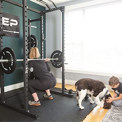 REP Fitness Rubber Bumper Plates, 5Lb to 370 lb Set Pairs, Olympic Standard Weights, Shock Absorbing Low Bounce Design, For Home Gyms, Fitness Centers, Strength Workouts, Barbell Use - style: 15 LB Pair