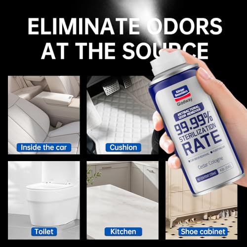 Glodway Air Refresher,Odor Eliminator Remover Spray,Odor Remover,Cologne Long-Lasting Scent For Home,Couch,Mattress,Furniture, bathroom,Fabrics & Trash,6 Ounce,2 pack - color: White