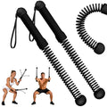 2PCS Ropeless Battle Ropes, Weighted Cordless Battle Ropes for Home Gym, Portable Silent Workout Rope Fitness Equipment for Full Body Toning, Low-Impact Workout, Strength & HIIT, Black - style: Black