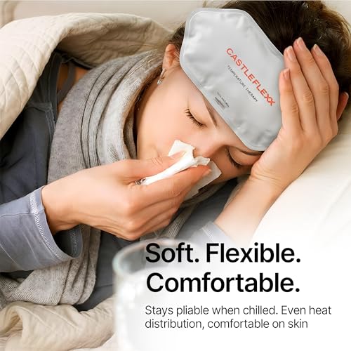 CastleFlexx Dual Hot & Cold Therapy Packs | Gel-Free, Flexible & Reusable for Neck, Shoulders, Joints & Muscles | Microwave & Freezer Safe | Ideal for Daily Relief - Stone - color: Stone