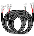 Nilight 2PCS 16 AWG 10 Feet Wiring Harness Extension Kit for LED Work Light Bar Led Pods Off Road Lights Driving Fog Light Boat Lighting, 2 Years Warranty,black - size: 16AWG -10FT 2Pcs
