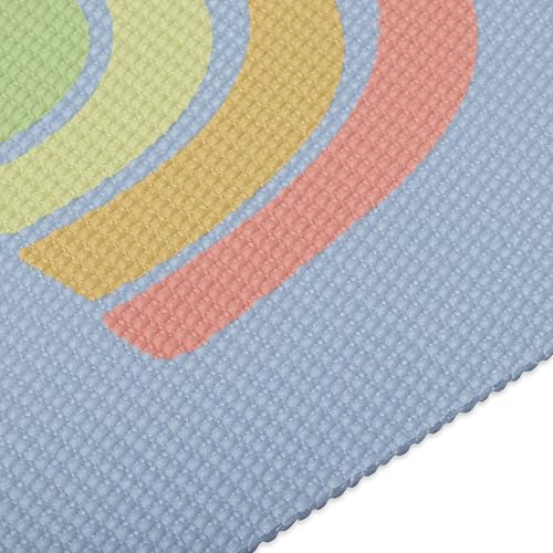 Gaiam Kids Yoga Mat Exercise Mat, Yoga for Kids with Fun Prints - Playtime for Babies, Active & Calm Toddlers and Young Children - color: Rainbow Stars