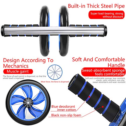 Sethruki Ab Roller Kit, 5-in-1 with Knee Pads, Push-Up Bars & Jump Rope | Stainless Steel, Non-slip TPR, Floor Safe, Home Gym Equipment Suitable for Physical Training