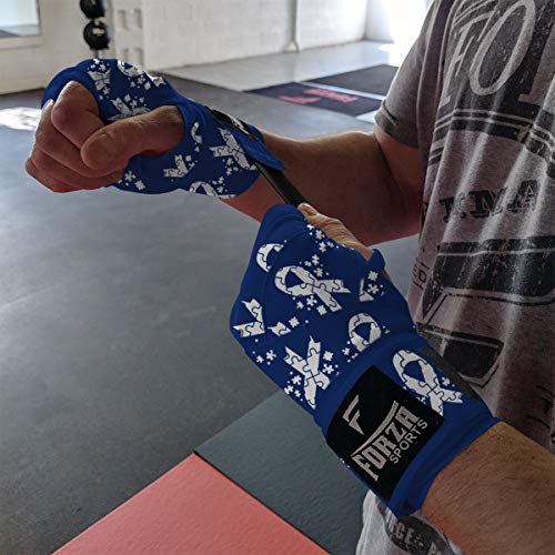 Forza Sports 180" Mexican Style Boxing and MMA Handwraps - color: Autism Awareness Blue