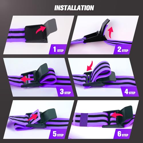 Booty Bands, Blood Flow Restriction Bands for Women/Men, Adjustable BFR Training Bands for Glutes & Hip Building, Occlusion Resistance Bands - color: Purple