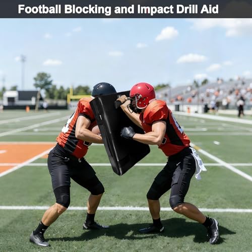 Martial Arts Kicking Shields Pad for Muay Thai, Taekwondo, Football, Basketball Training - Denser Foam, Longlasting PU Leather Kick Shield - style: 16x24in Black Pro