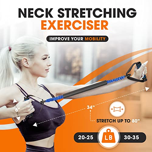 Cheer Collection Neck Stretcher Exerciser for Neck Pain Relief - Neck Massager and Posture Corrector for Women and Men, Neck Cervical Traction Device for Back and Shoulder Relief, 30-35 Lbs