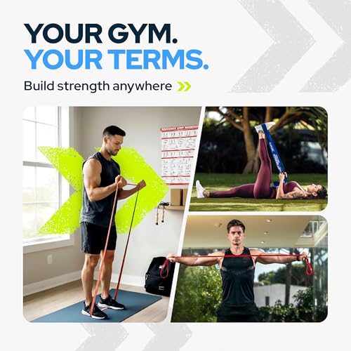 Iron Core Fitness Gym Quality Long Resistance Bands Multi Pack of 5- Loved by Fitness Pros for Group Workouts in Gyms, Boxes, Studios and Bootcamps. Perfect for Pull Ups, Strength Training, Mobility - color: #5 Green, X-Large
