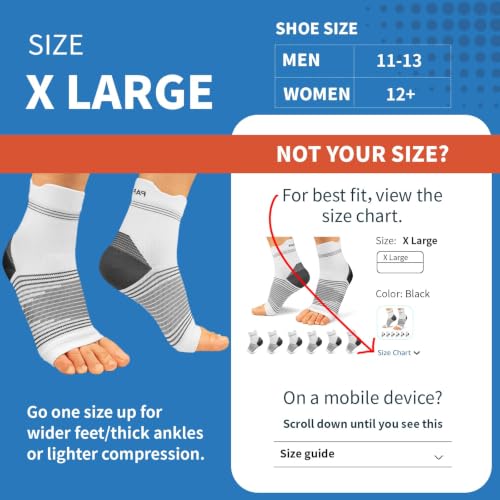6 Pairs Compression Socks Men & Women Ankle Brace Plantar Fasciitis Socks | Ankle Compression Sleeve with Arch Support for Plantar Fasciitis Relief, Achilles Tendonitis Relief, Heel Pain & Swelling - color: 2 Black+2 Gray+2 White(6 Pairs), size: X-Large (