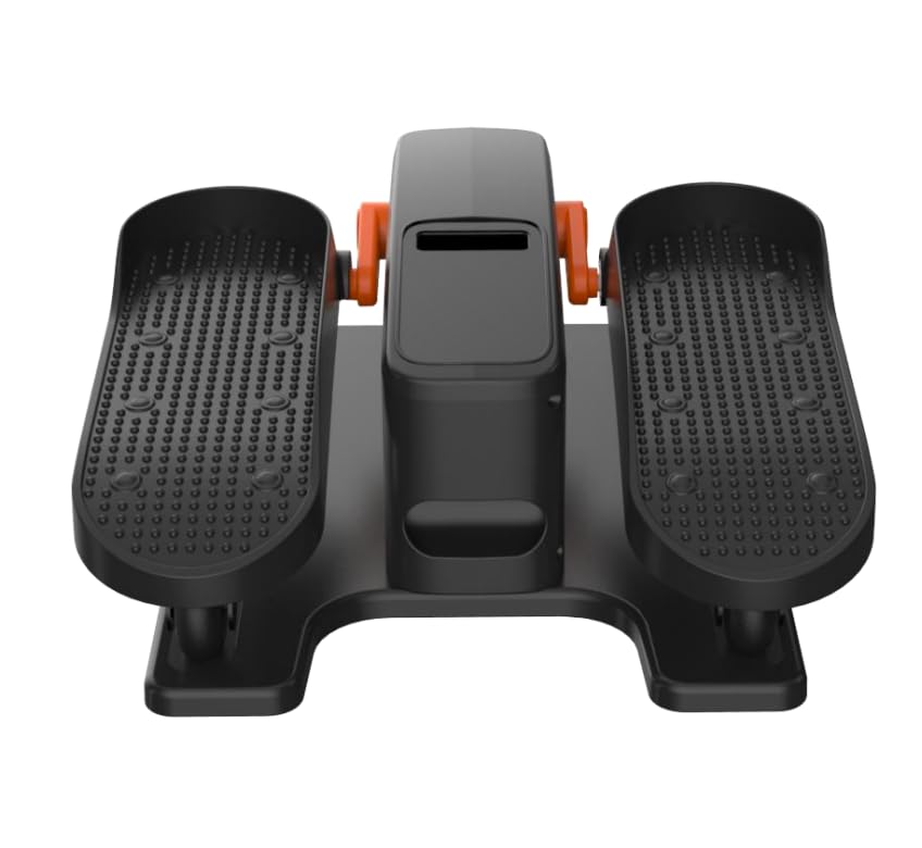 Under Desk Elliptical Machine, Quiet Seated Pedal Exerciser for Senior, Elliptical Exercise Machine Leg Exerciser for Home Office with Monitor, Remote and 12 Adjustable Speeds - color: Black