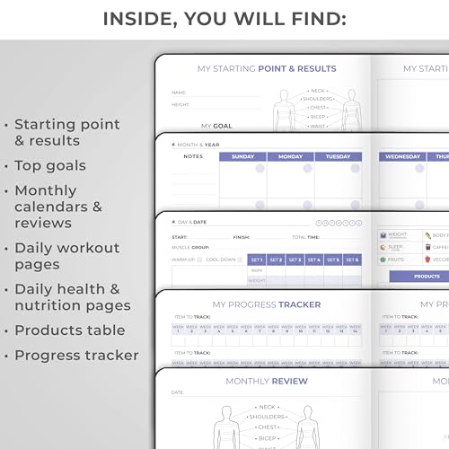 Clever Fox Fitness & Food Journal, Workout Planner, 4.2"x5.7" Black | Lasts 3 months, undated hardcover exercise & weight loss journal for women, gym, diet, meal tracker, calorie counter book - color: Black, size: Pocket (4.2" x 5.7")
