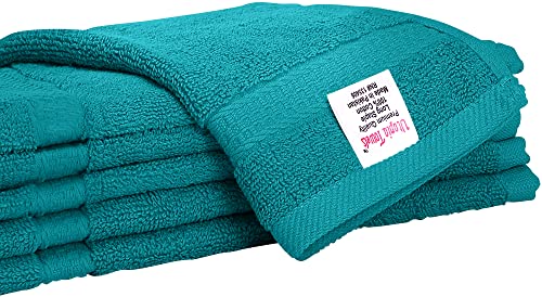 Utopia Towels 12 Pack Premium Wash Cloths Set, 12 by 12 Inches, 100% Cotton Ring Spun, Highly Absorbent and Soft Feel Essential Washcloths for Bathroom, Spa, Gym, and Face, Turquoise - color: Turquoise, size: 12 Wash Cloths