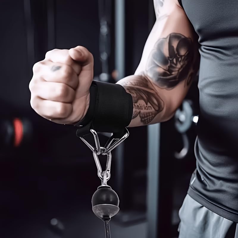 2-Pack Adjustable Fitness Wristbands – Anti-Slip Heavy-Duty Straps for Cable Machines, Weightlifting, Pull-Ups, Gym & Home Strength Training