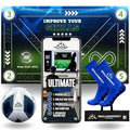 SkillZone Soccer Training Mat with Soccer Ball – Dribbling & Footwork Trainer | Indoor/Outdoor Soccer Training Kit with Interactive Video Hub, Grip Socks & Carry Bag | Control & Agility Practice - color: Galaxy Dribble - Match Kit