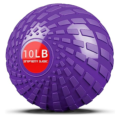 Medicine Ball 8, 10 lbs Slam Ball Weighted Balls for Exercise Strength and Crossfit Workout - color: Dynamic Purple, size: 10 LB