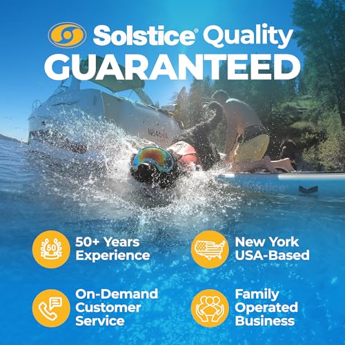 SOLSTICE Inflatable Pup Plank, Dog Water Ramp for Boats & Docks, Boost Step - size: Dock RISE (4-6 Person)